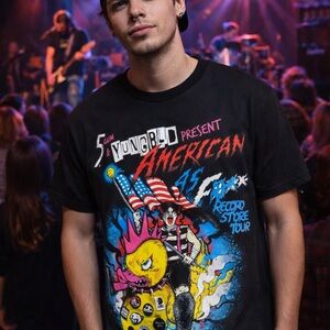 YUNGBLUD x “American as F.. Record Tour” concert T-shirt Merch Sz S